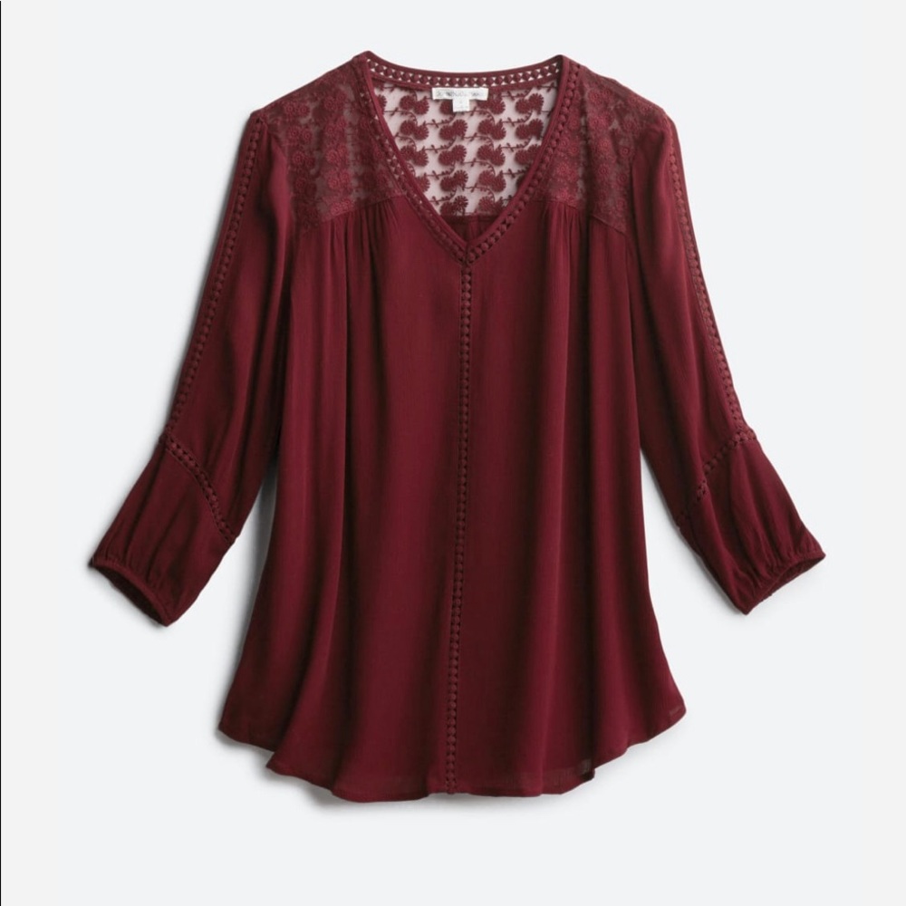 Raelinn Crochet Detail Top